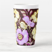 Tasse Latte Coupe Florale d'automne (Devant)