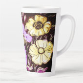 Tasse Latte Coupe Florale d'automne (Droite)