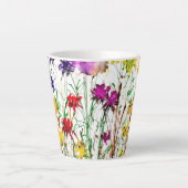 Tasse Latte Coupe Latitude des Fleurs sauvages de Highwood (Devant)