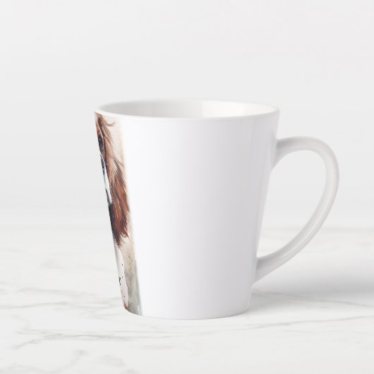 Tasse Latte Coupe Moder Moder Spaniel Portrait (Droite)