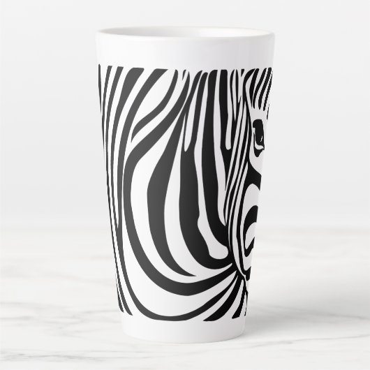 Tasse Latte Coupe Zebra Stripes Zebra (Devant)