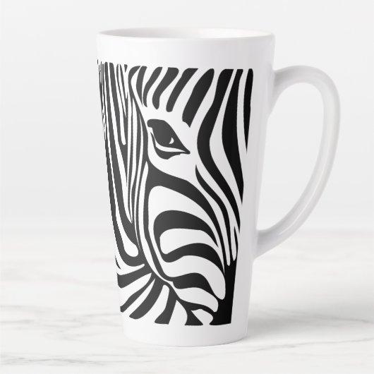 Tasse Latte Coupe Zebra Stripes Zebra (Droite)