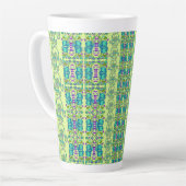 Tasse Latte Coupelles de fleurs assorties (Angle gauche)