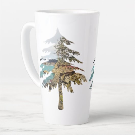 Tasse Latte Couper la côte de l'Oregon (Angle gauche)