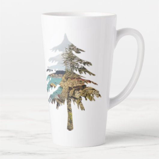 Tasse Latte Couper la côte de l'Oregon (Droite)