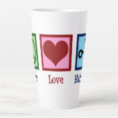 Tasse Latte Coupes de cheveux Peace Love (Devant)