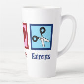 Tasse Latte Coupes de cheveux Peace Love (Droite)