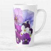 Tasse Latte Coupes de fleurs florales de café en latte de pâte (Droite)