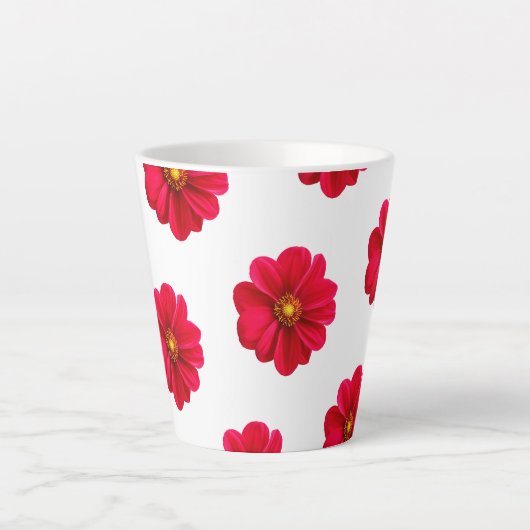 Tasse Latte Coupes pour fleurs design (Devant)