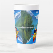 Tasse Latte Couple en Kayak | Thème Kayaking (Devant)