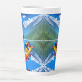 Tasse Latte Couple en Kayak | Thème Kayaking (Devant)