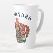 Tasse Latte Couronne de la Croix Royale - Bleu Or (Angle droit)