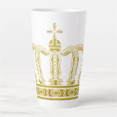 Tasse Latte Couronne d'or - luxe royal (Devant)