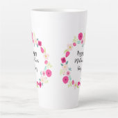 Tasse Latte Couronne florale rustique colorée (Devant)