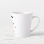 Tasse Latte Couronne Queen personnalisée (Droite)