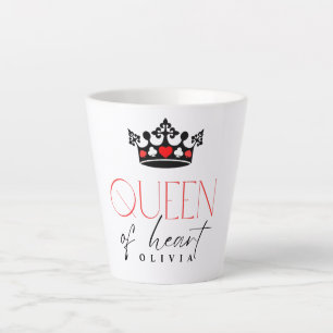 Tasse Latte Couronne Queen personnalisée