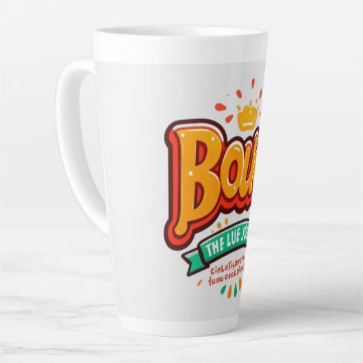 Tasse Latte Couronne rebelle (Angle gauche)