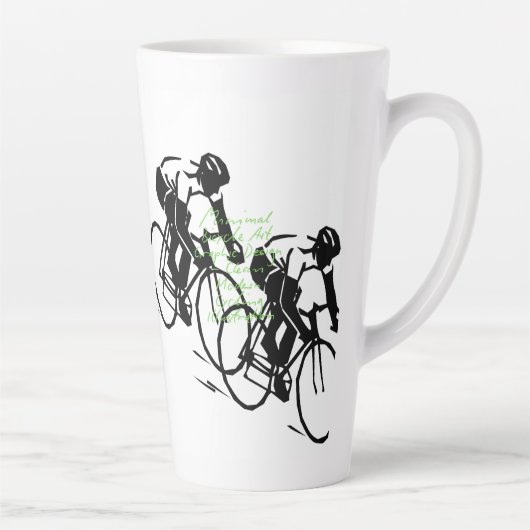 Tasse Latte Course d'art cycliste (Droite)