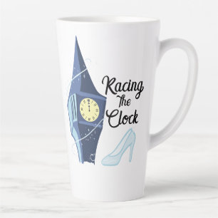 Tasse Latte Course de l'horloge