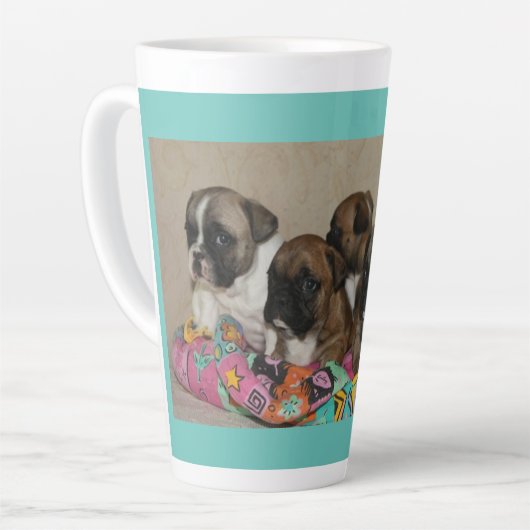 Tasse Latte Coussin Bouledogue Français French Bulldog (Angle gauche)