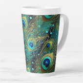 Tasse Latte Coussin de jet Peacock Passion (Angle droit)
