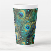 Tasse Latte Coussin de jet Peacock Passion (Devant)