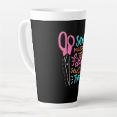 Tasse Latte Couture drôle - Tellement de tissu (Angle gauche)