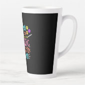 Tasse Latte Couture drôle - Tellement de tissu (Droite)