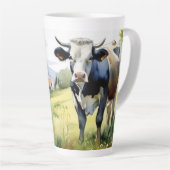Tasse Latte Cow (w/ matching lined journal) (Angle droit)
