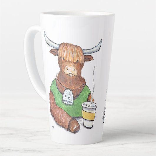 Tasse Latte Cowabunga Cafe Cup (Angle gauche)