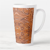 Tasse Latte Cowboy Russe pays western mariage monogramme (Droite)