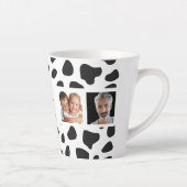 Tasse Latte Cowboy vache motif noir blanc père photo (Droite)
