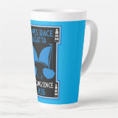 Tasse Latte Cowes île de Wight Yacht Regatta (Angle droit)
