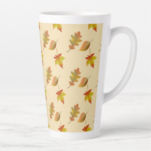 Tasse Latte Cozy autumn maple leaves oak leaves