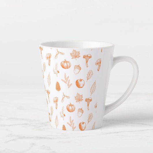 Tasse Latte Cozy Autumn Pattern (Droite)