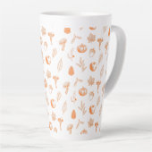 Tasse Latte Cozy Autumn Pattern (Angle droit)