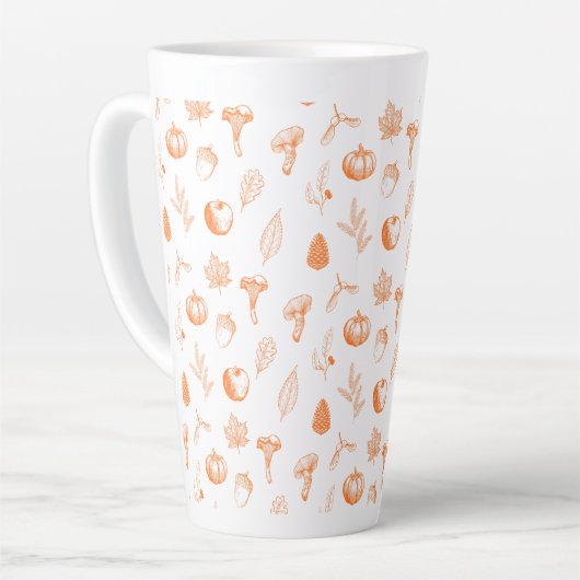 Tasse Latte Cozy Autumn Pattern (Angle gauche)