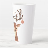 Tasse Latte Cozy Christmas Deer with Ornaments and Lights (Devant)