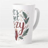 Tasse Latte Cozy Holiday Pine Berry Lettering (Angle droit)