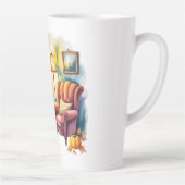 Tasse Latte Cozy Home Reading Bouteilles — Framed Wall (Droite)