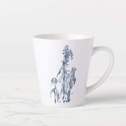 Tasse Latte Cozy Winter Botanical Art (Droite)