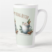 Tasse Latte Cozy Winter Cocoa Marshmallow Scene (Droite)