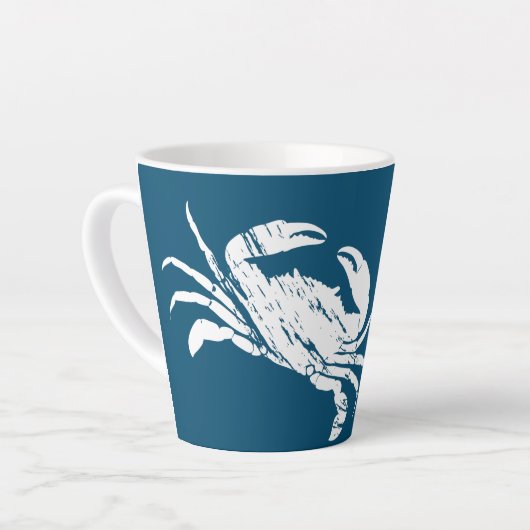 Tasse Latte Crabe marin personnalisé (Angle gauche)