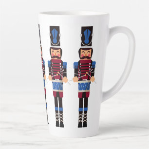 Tasse Latte Crackers à tambours bordeaux et bleus
