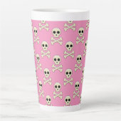 Tasse Latte Crâne avec os (Devant)