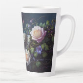 Tasse Latte Crâne de Roses au Clair de Lune (Droite)