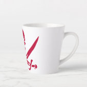 Tasse Latte Crâne et épées de Crimson Drapeau pirate de Calico (Droite)