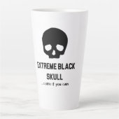Tasse Latte Crâne noir extrême (Devant)