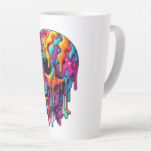 Tasse Latte Crâne psychédélique dynamique (Angle droit)