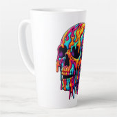 Tasse Latte Crâne psychédélique dynamique (Angle gauche)